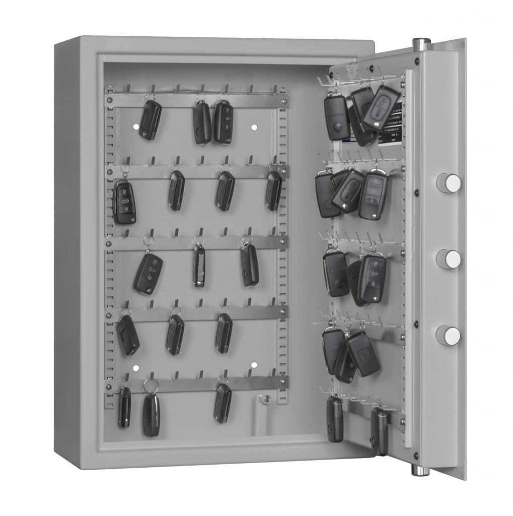 Schlüsselschrank ST 70 AS S1, Sicherheitsstufen S1 (nach EN 14450) und A (VDMA 24 992)